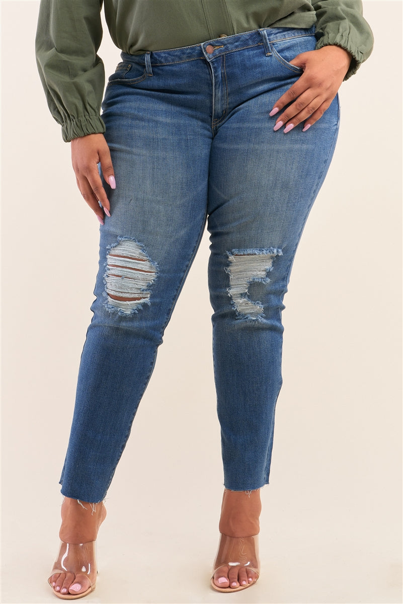 Plus Size Ripped Jeans – Honey Eyes Boutique