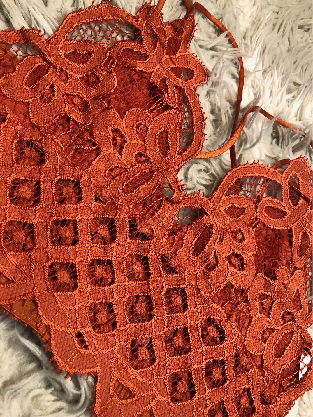 Crochet Lace Longline Bralette 