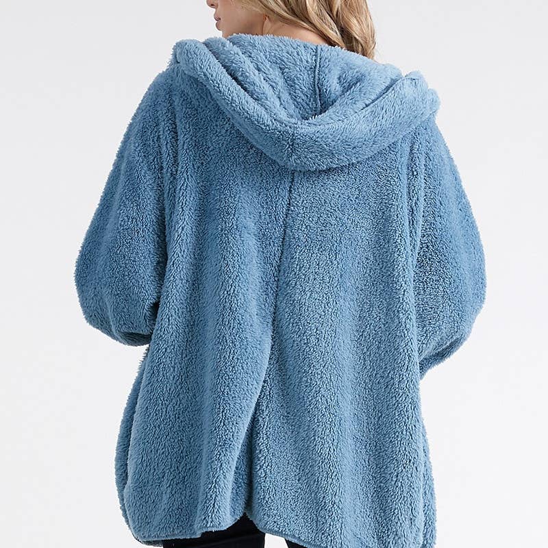 Fuzzy shop oversized jacket