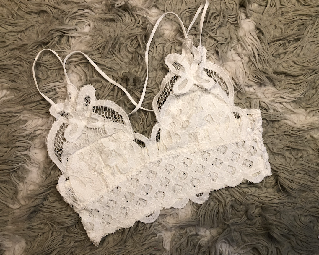Crochet Lace Longline Bralette 
